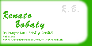 renato bobaly business card