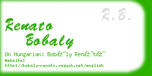 renato bobaly business card